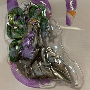 Vintage Patricia Darling Dash FAIRY Pewter Pin Brooch Believe Dream